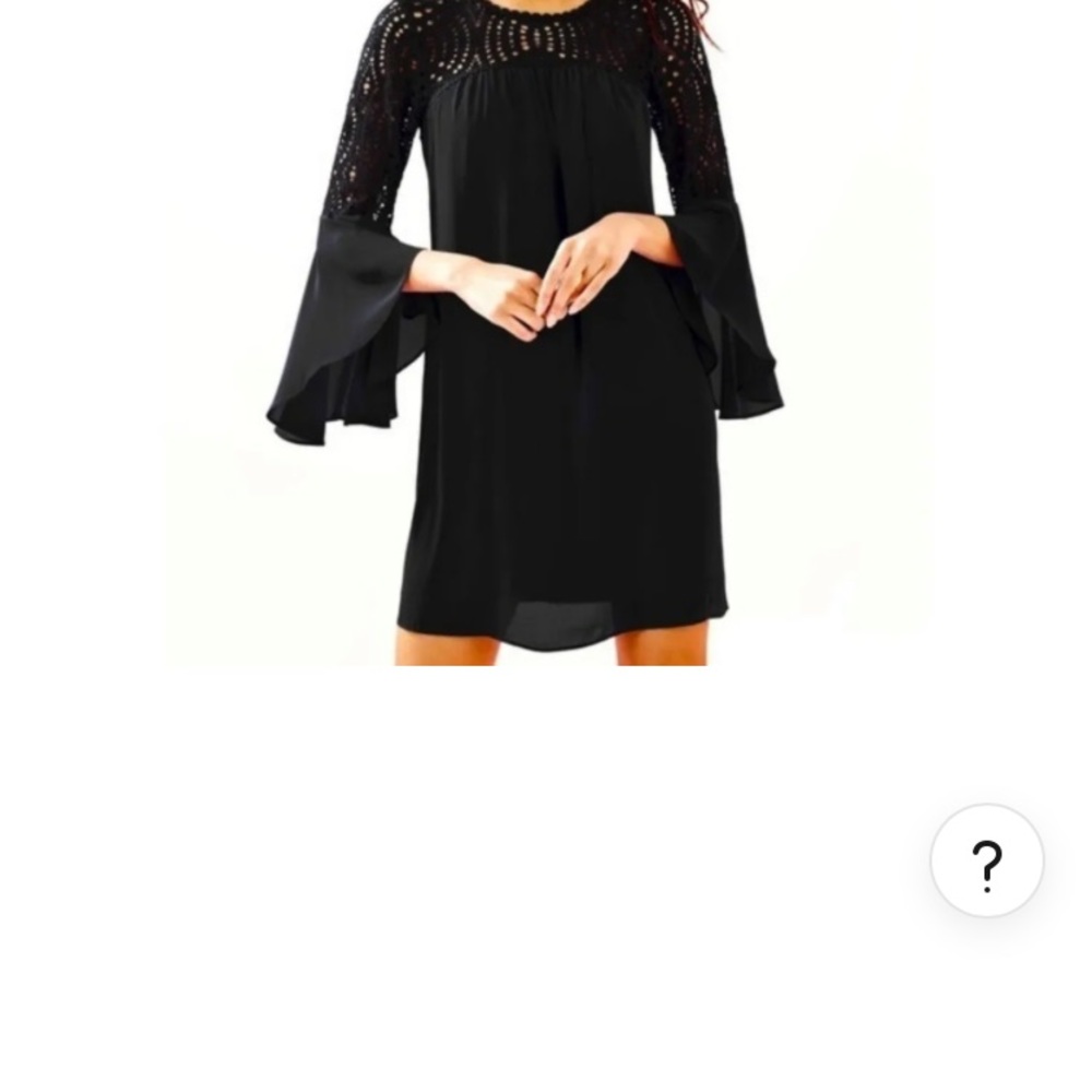 Lilly Pulitzer XL 16 Amenna Dress in Onyx Lace Little Black Dress - Picture 2 of 4